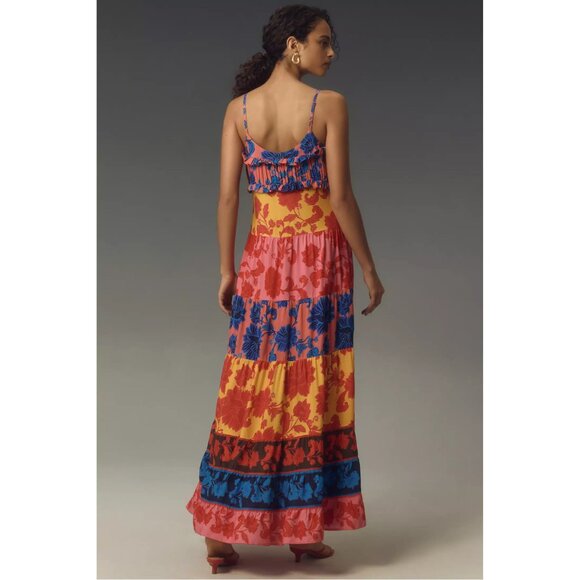 Farm Rio | Button-Front Tiered Maxi Dress | NWT - Picture 2 of 4